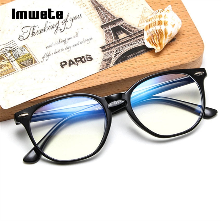 Imwete Anti Blue Light Computer Glasses Frame Men Women Transparent Gaming Glasses Frames Protection Eye Retro Spectacles Frames - KiwisLove